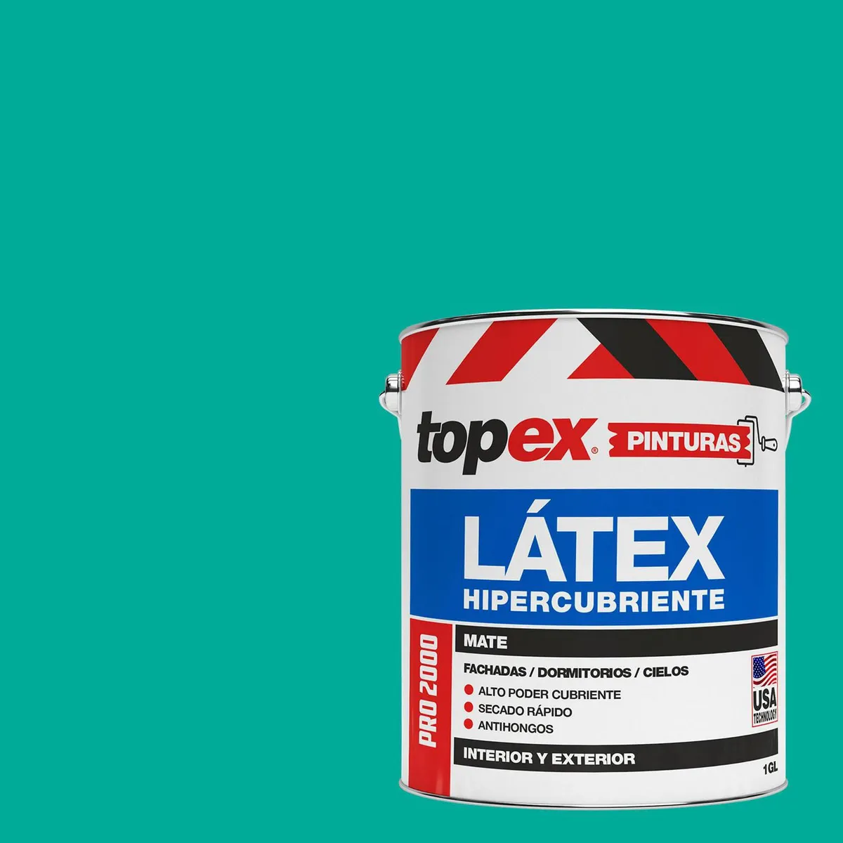 TOPEX - Pintura Látex Extracubriente Antihongos 1 galón(es) Mate Verde