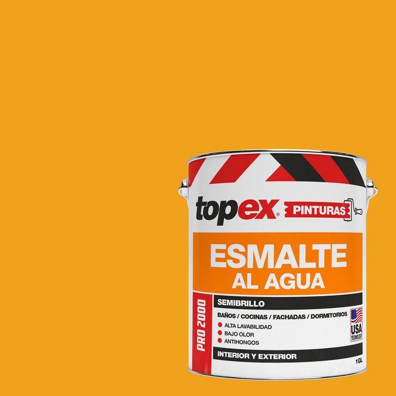 TOPEX - Esmalte al Agua Semibrillante 1 galón(es) Amarillo