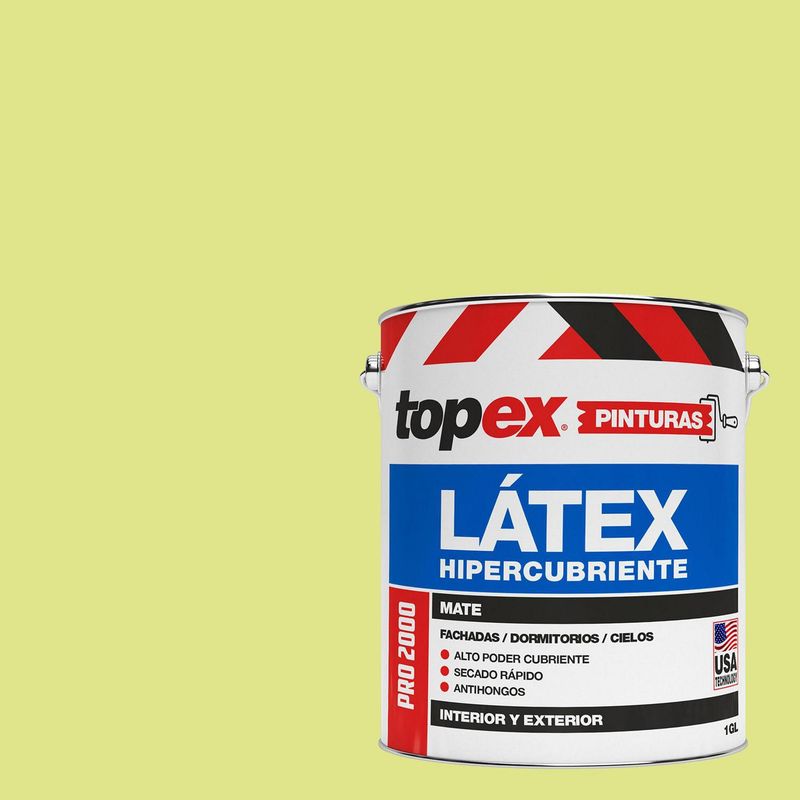 TOPEX - Pintura Látex Extracubriente Antihongos Mate 1 galón(es) Verde