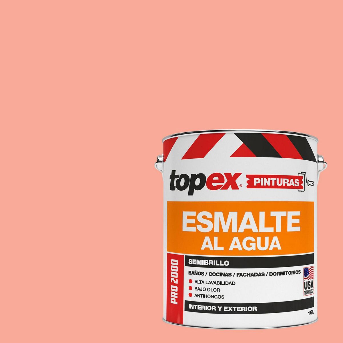 TOPEX - Esmalte al Agua Semibrillante 1 galón(es) Rosado 