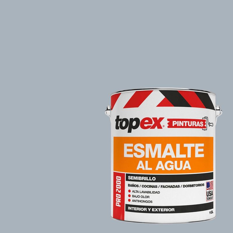 TOPEX - Esmalte al Agua Semibrillante 1 galón(es) Gris Silver Plume