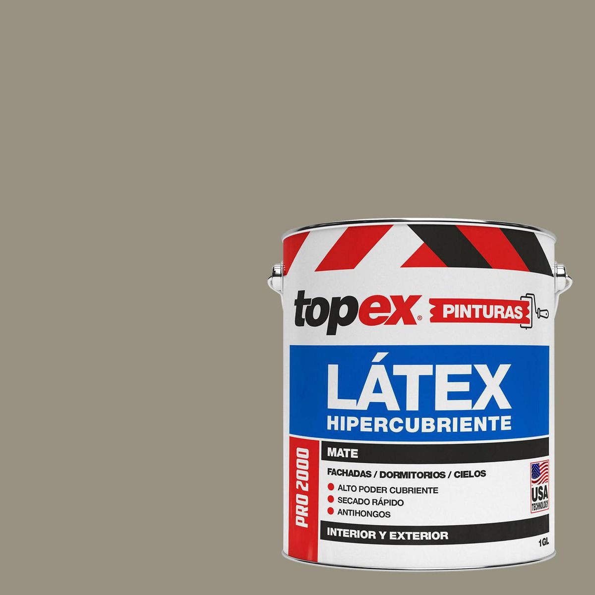 TOPEX - Pintura Látex Extracubriente Antihongos Galón 1 galón(es) Mate Café
