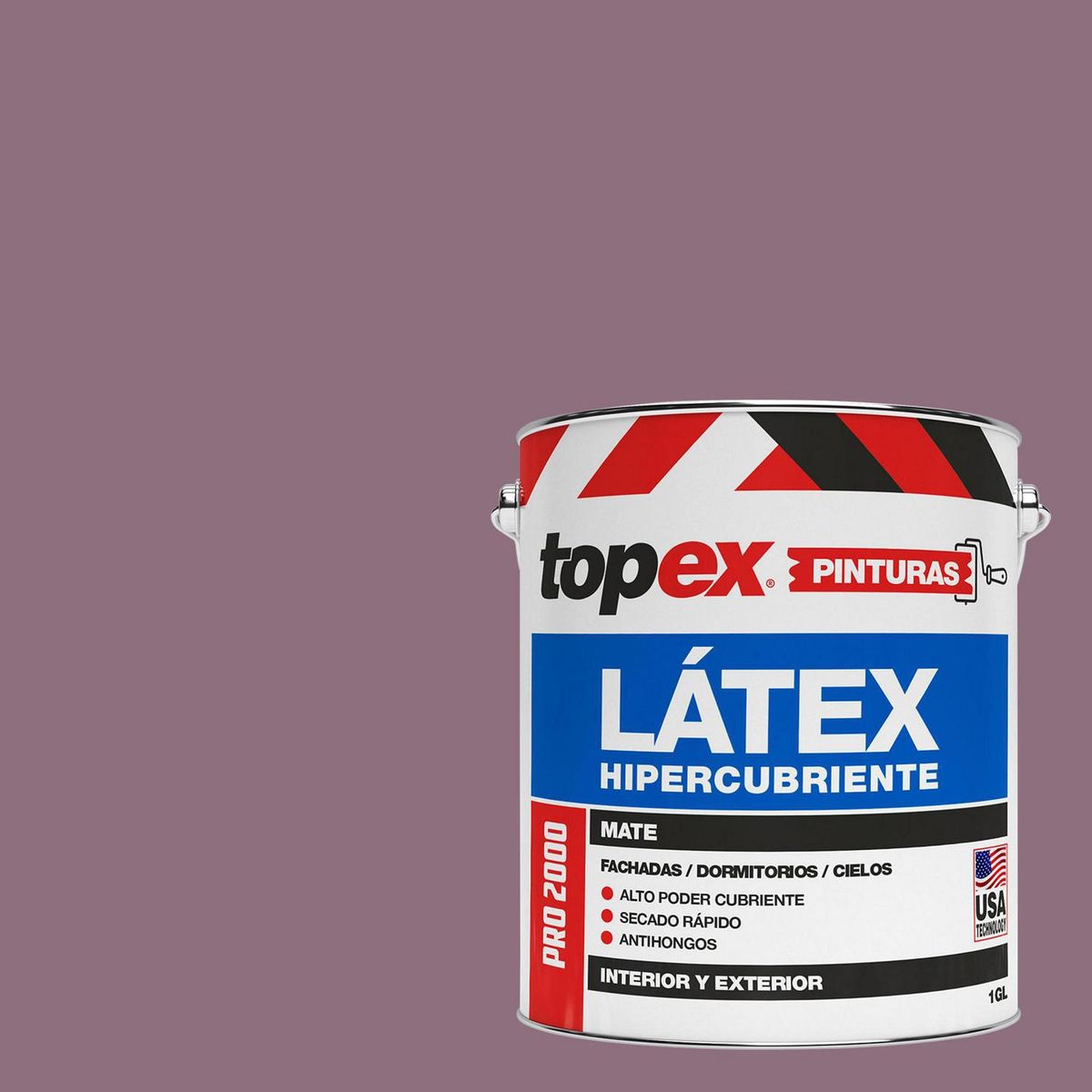 TOPEX - Pintura Látex Extracubriente Antihongos Mate 1 galón(es) Morado Violeta 