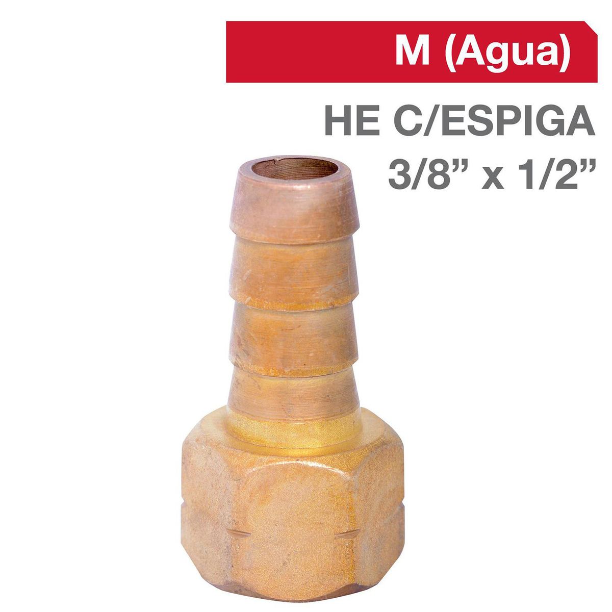 GRIFESA - Cachimba Bronce HILO IZQ C/ESPIGA 3/8" x 1/2" 1u