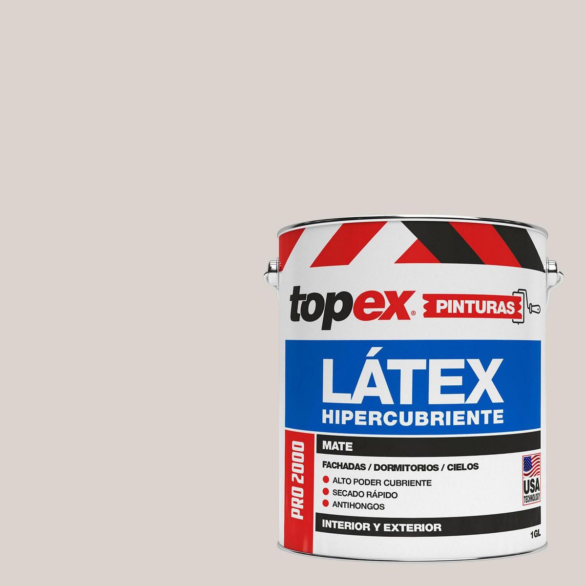 TOPEX - Pintura Acrílica Mate 1 galón(es) Gris 