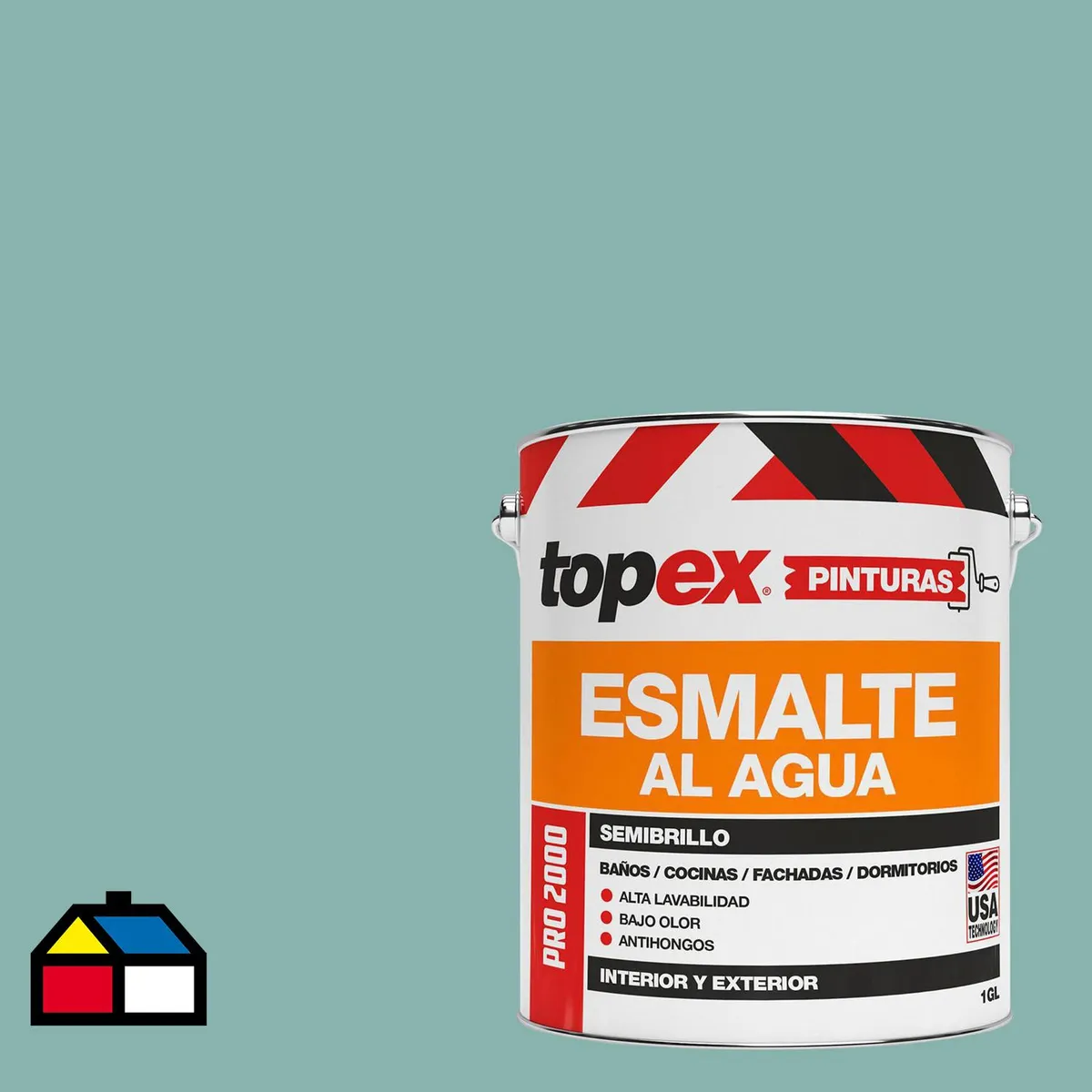 TOPEX - Esmalte al Agua Galón 1 galón(es) Semibrillante Verde 