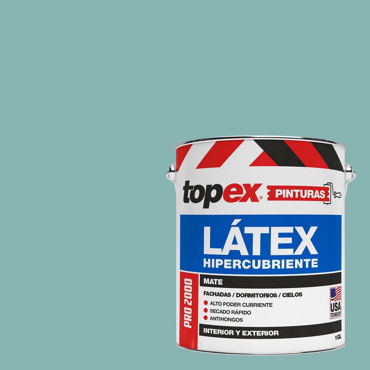 TOPEX - Pintura Látex Extracubriente Antihongos Mate 1 galón(es) Verde 