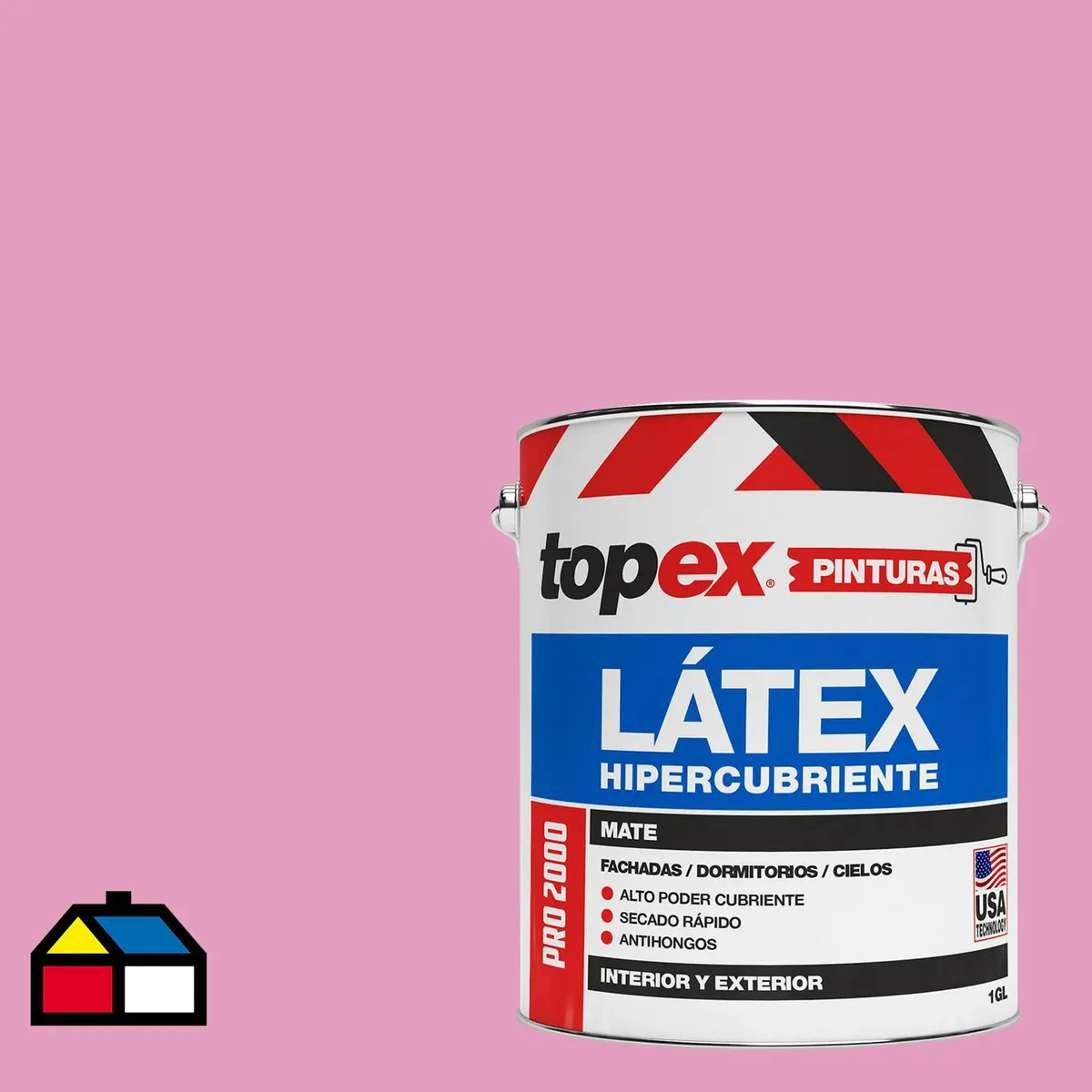 TOPEX - Pintura Acrílica Mate 1 galón(es) Rosado 