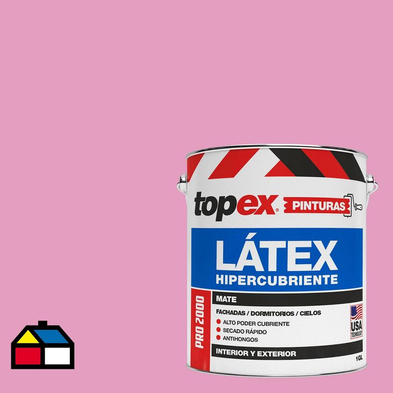 TOPEX - Pintura Acrílica Mate 1 galón(es) Rosado