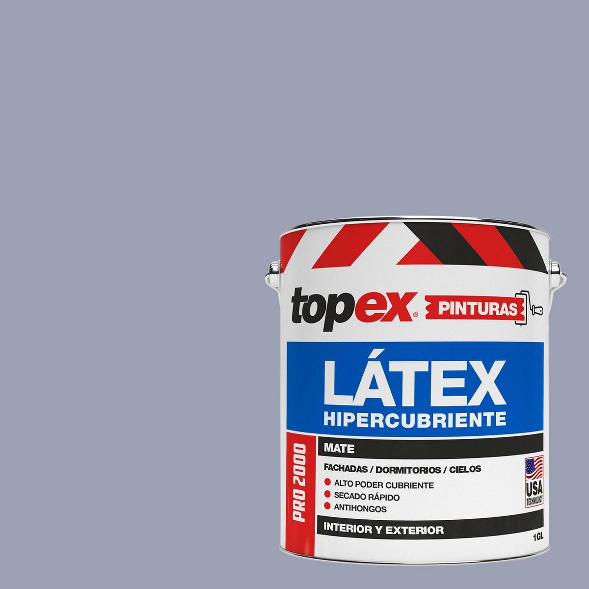 TOPEX - Pintura Látex Extracubriente Antihongos 1 galón(es) Mate Morado Violeta