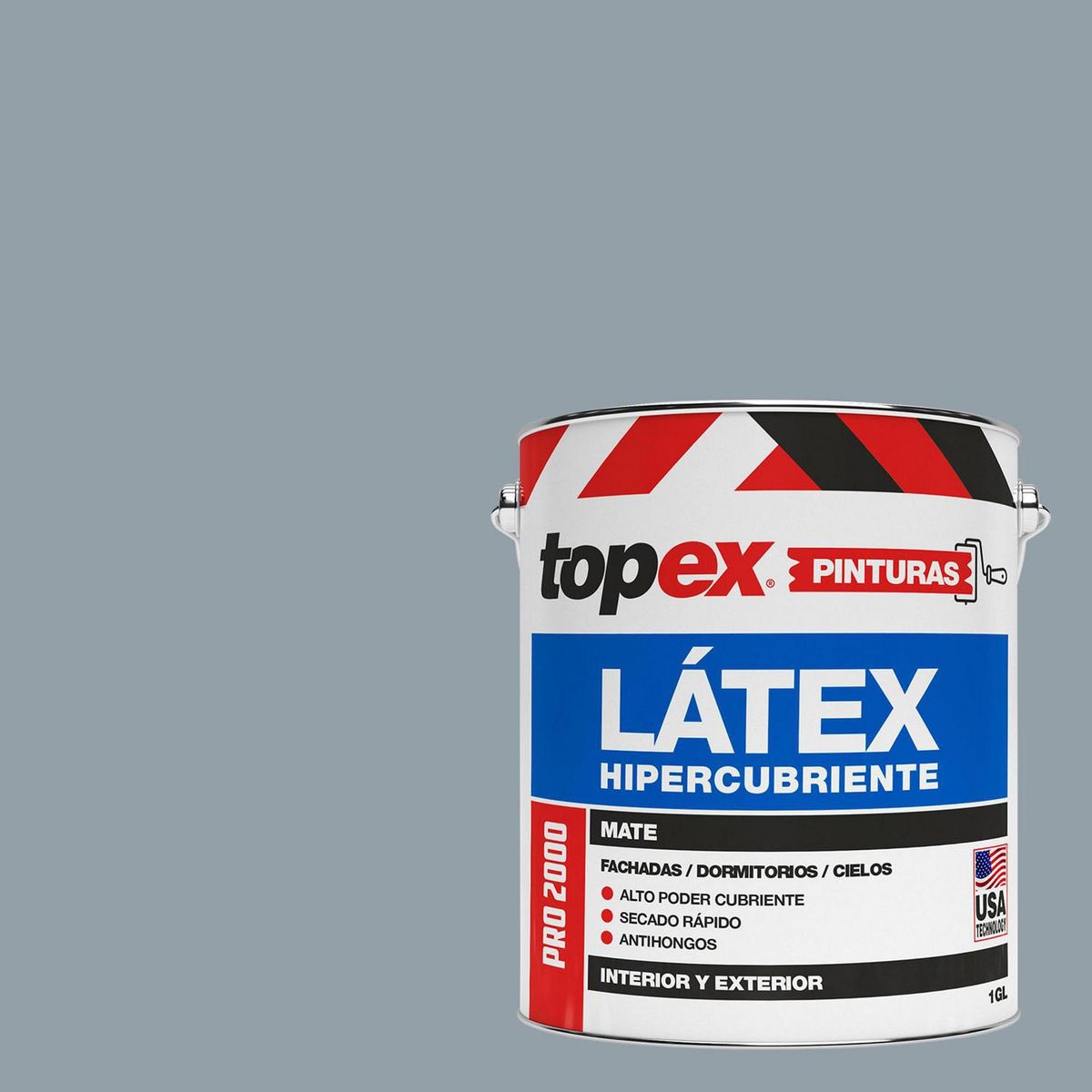 TOPEX - Pintura Acrílica Mate 1 galón(es) Gris 