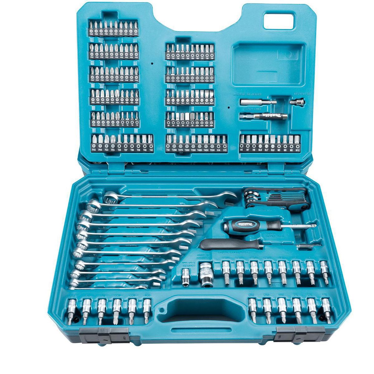 MAKITA - Maleta de 221 piezas de accesorios y herramientas manuales