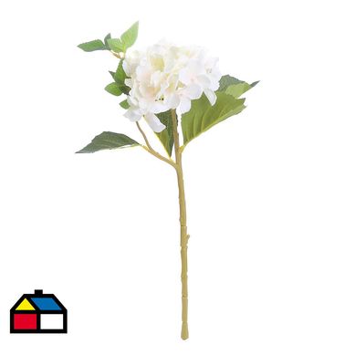 Flor hortensia artificial 45 cm blanco