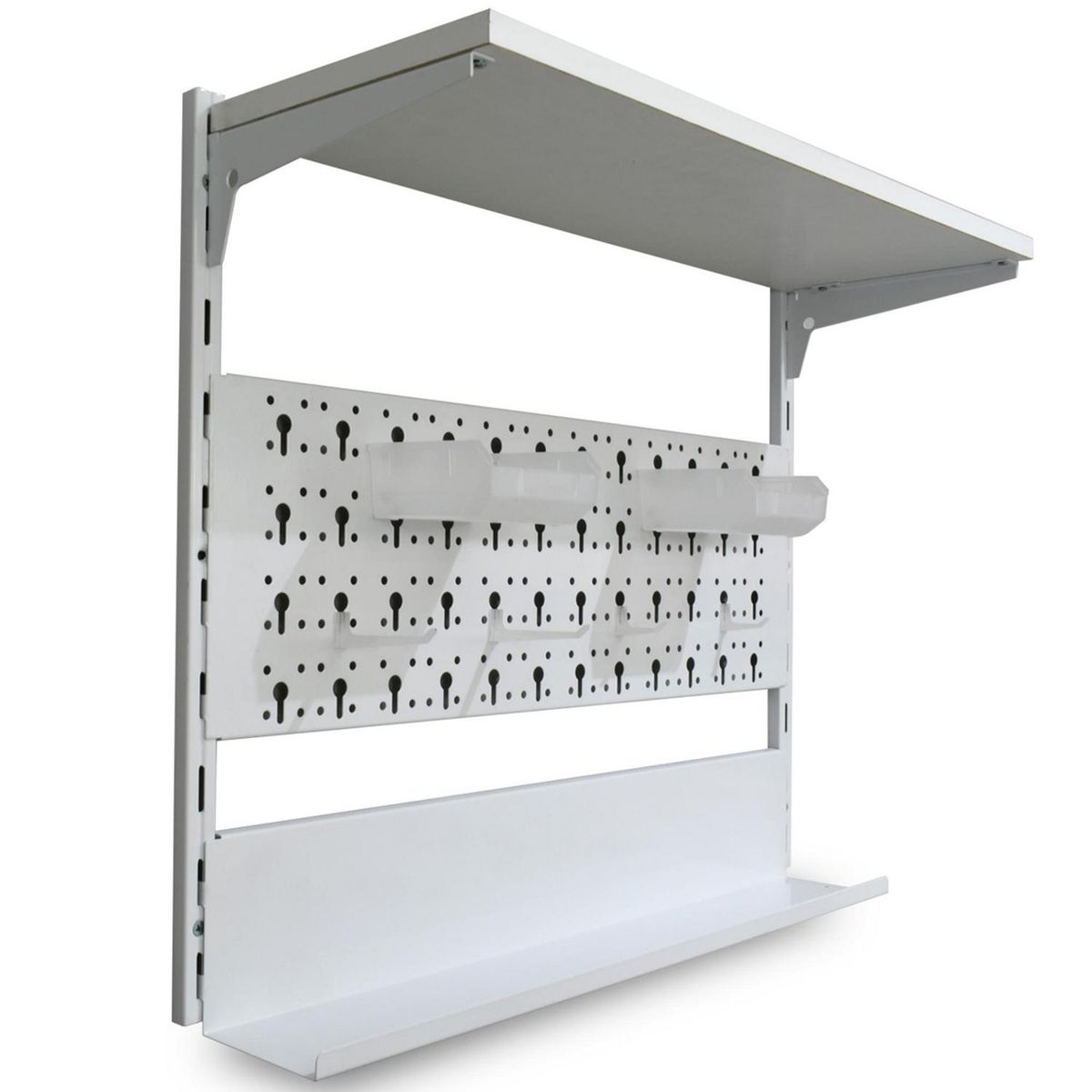 DUCASSE - Repisa Organiza Todo Acero 2 Nivel(es) 60x50x20 cm Blanco