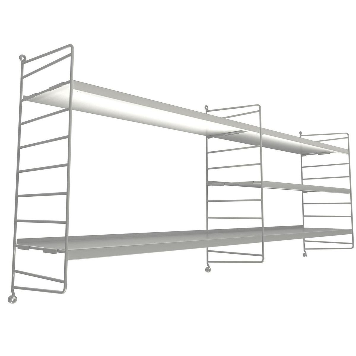 DUCASSE - Repisa Vintage Dúo Acero 5 Nivel(es) 120x50x20 cm Blanco