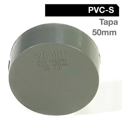 Tapa PVC-S Cementar 50mm Gris 1u