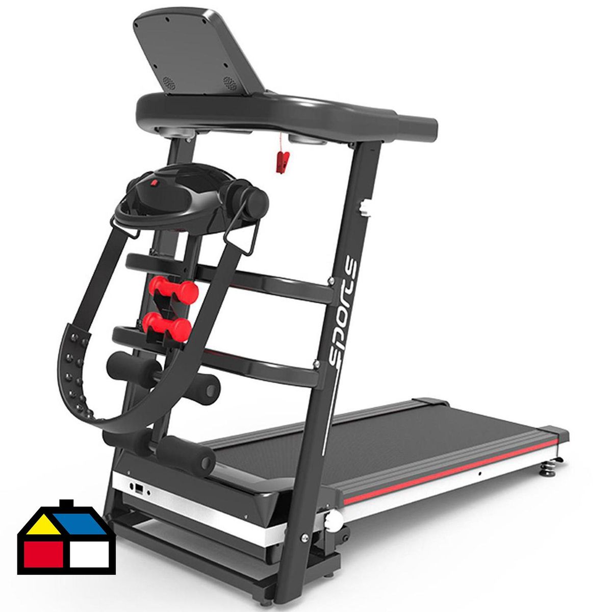 VOLTBIKE - Trotadora Eléctrica Plegable con Maseajeador de Cintura 2.0 HP 70x165 cm Negro