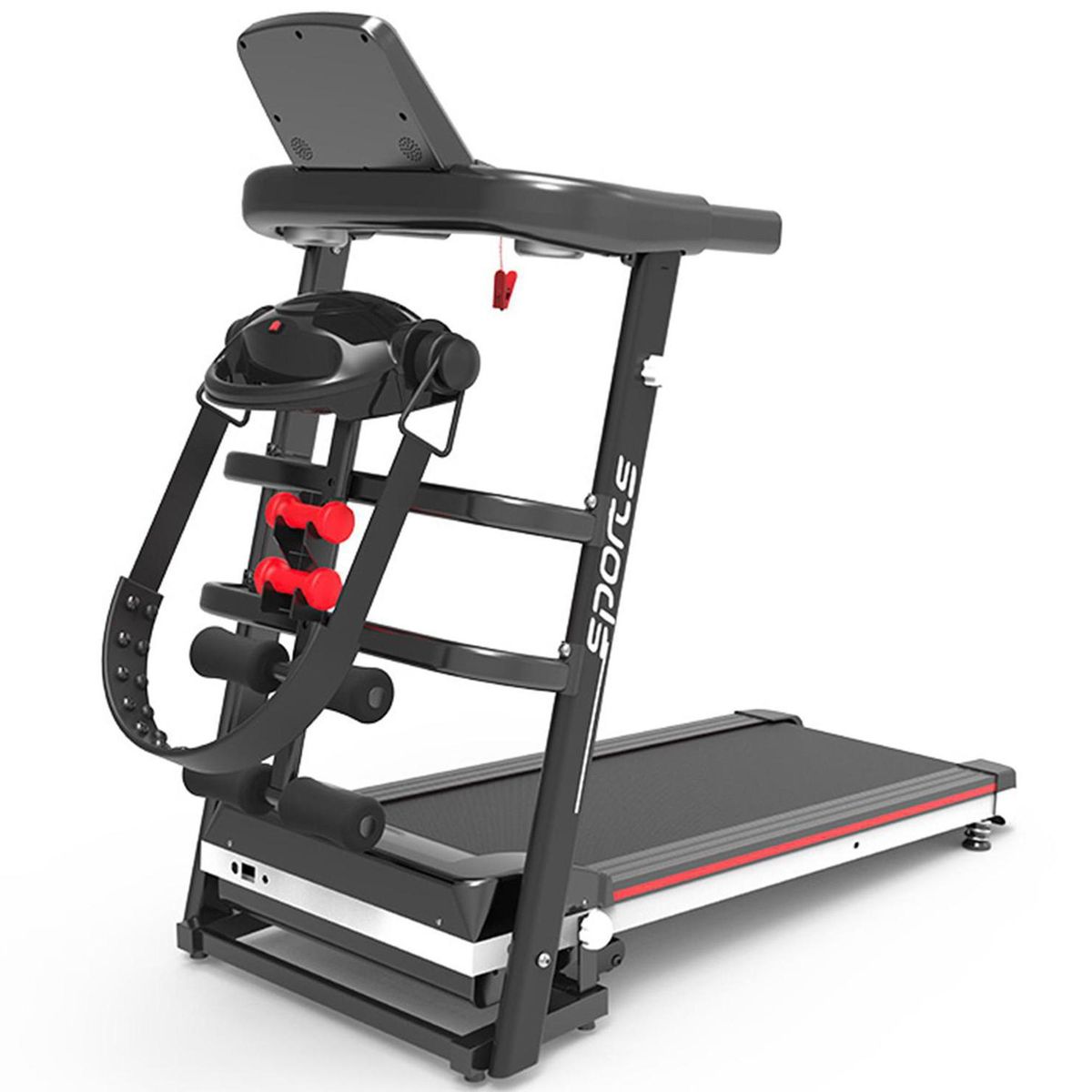 VOLTBIKE - Trotadora Eléctrica Plegable con Maseajeador de Cintura 2.0 HP 70x165 cm Negro