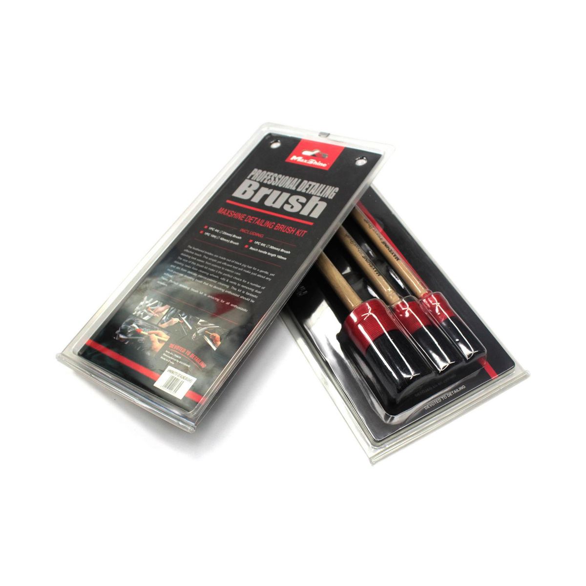 MAX SHINE - Set 3 cepillos multiuso auto