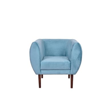 Poltrona  Curvo Felpa Turquesa 80x70x78 cm
