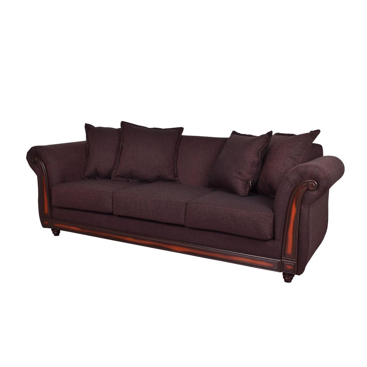 MASEL - Sofá 3 cuerpos Sofa 208x82x94 cm Esmirna