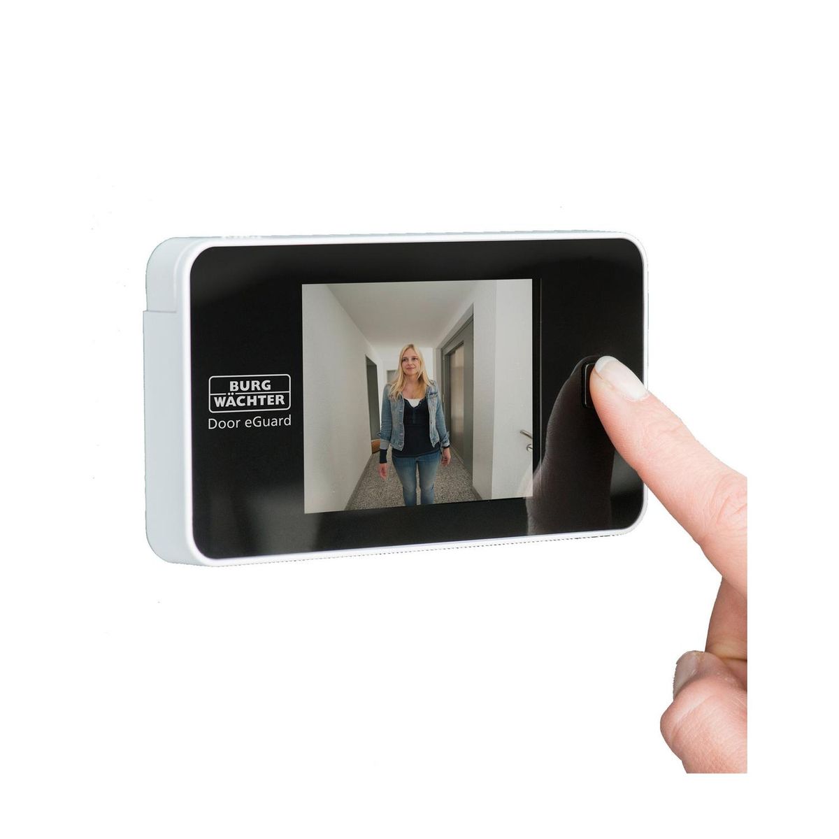 BURG WACHTER - Mirilla electrónica para puerta con timbre color plata