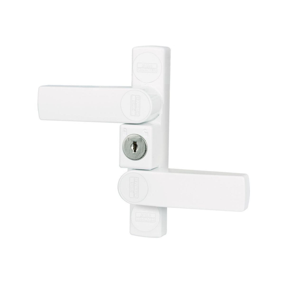 BURG WACHTER - Seguro de ventanas una y doble hoja, madera o aluminio color blanco