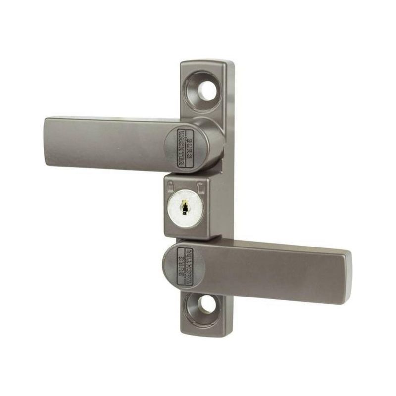 BURG WACHTER - Seguro de ventanas una y doble hoja, madera o aluminio color marron