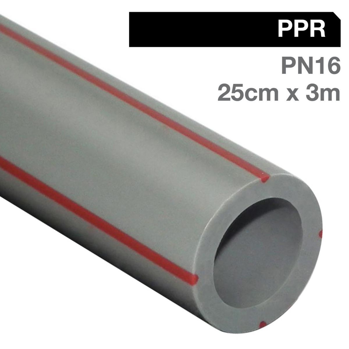 HOFFENS - Tubo PN-16 PP RCT Agua 25 cmx3 m