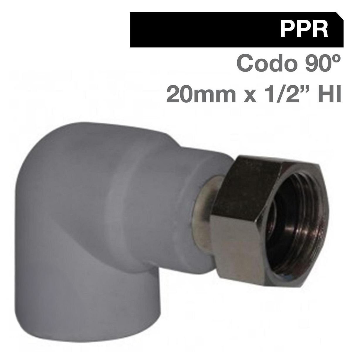 HOFFENS - Codo PPR 20 mm X 1/2" Hi Girable