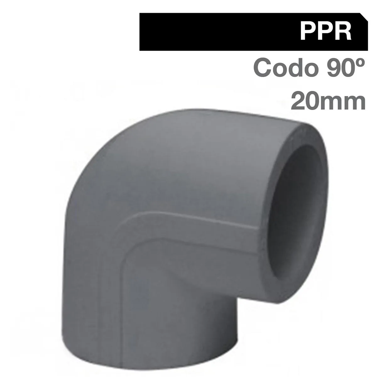 HOFFENS - Codo PPR 90° 20 mm. Gris