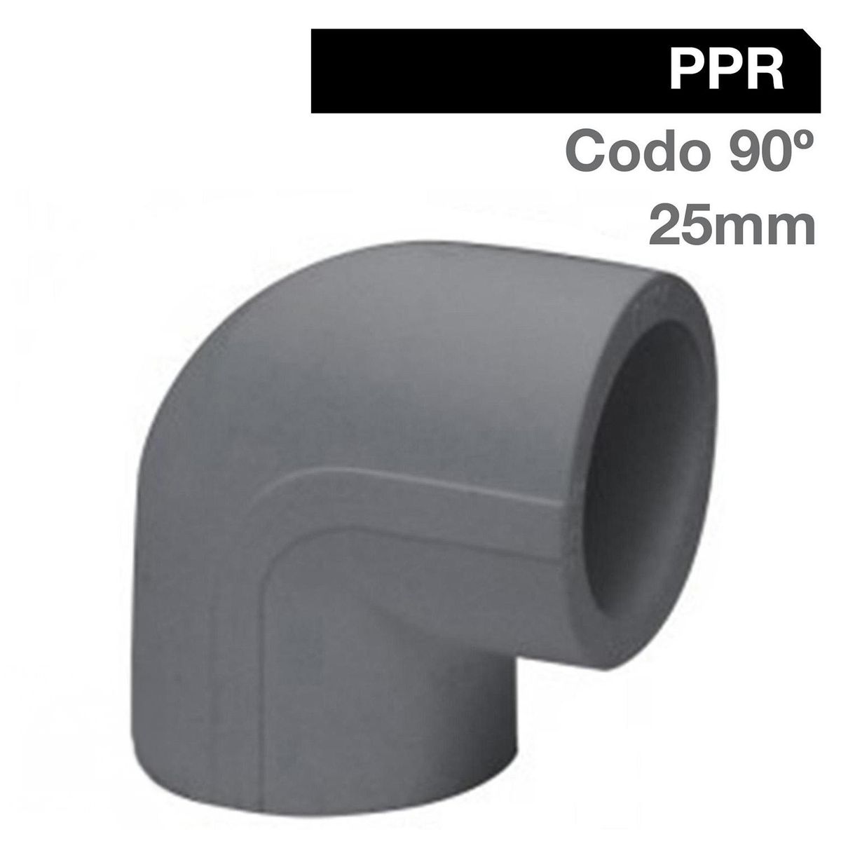 HOFFENS - Codo PPR 90° 25 mm. Gris