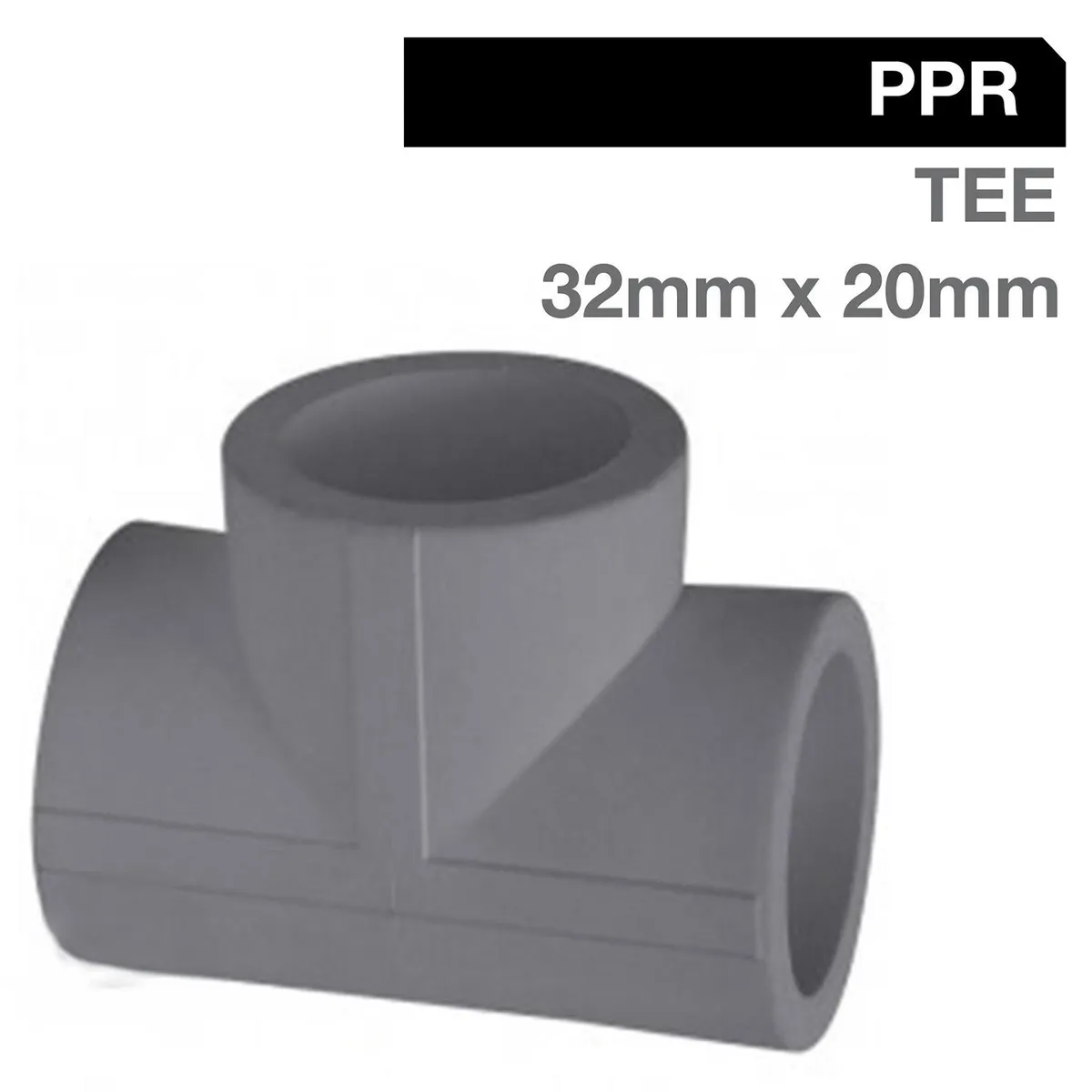 HOFFENS - Tee PPR 32X20X32 mm Gris
