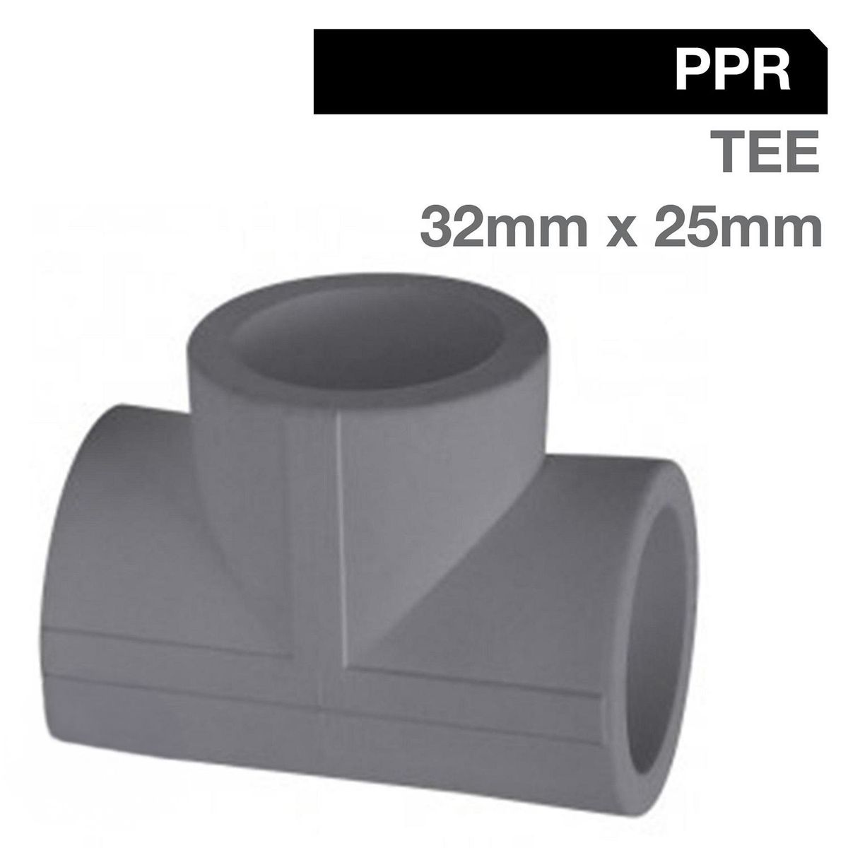 HOFFENS - Tee PPR 32X25X32 mm Gris