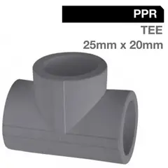 HOFFENS - Tee PPR 25X20X25 mm Gris
