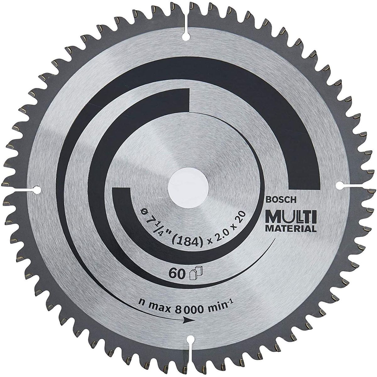 BOSCH - Disco de sierra circular 7 1/4" 60 dientes multimaterial