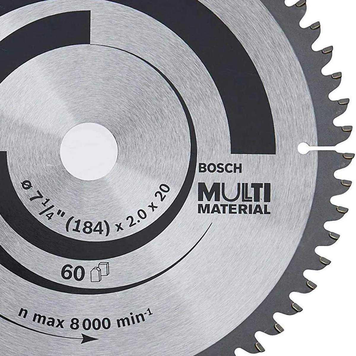 BOSCH - Disco de sierra circular 7 1/4" 60 dientes multimaterial