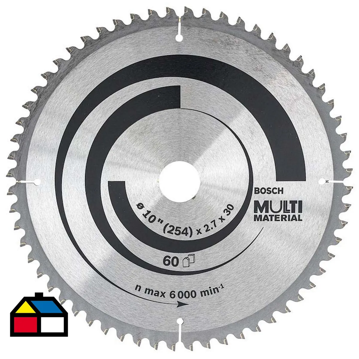 BOSCH - Disco de sierra circular 10" 60 dientes multimaterial