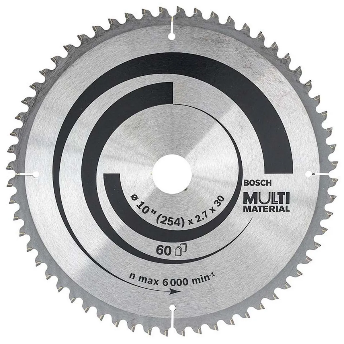 BOSCH - Disco de sierra circular 10" 60 dientes multimaterial