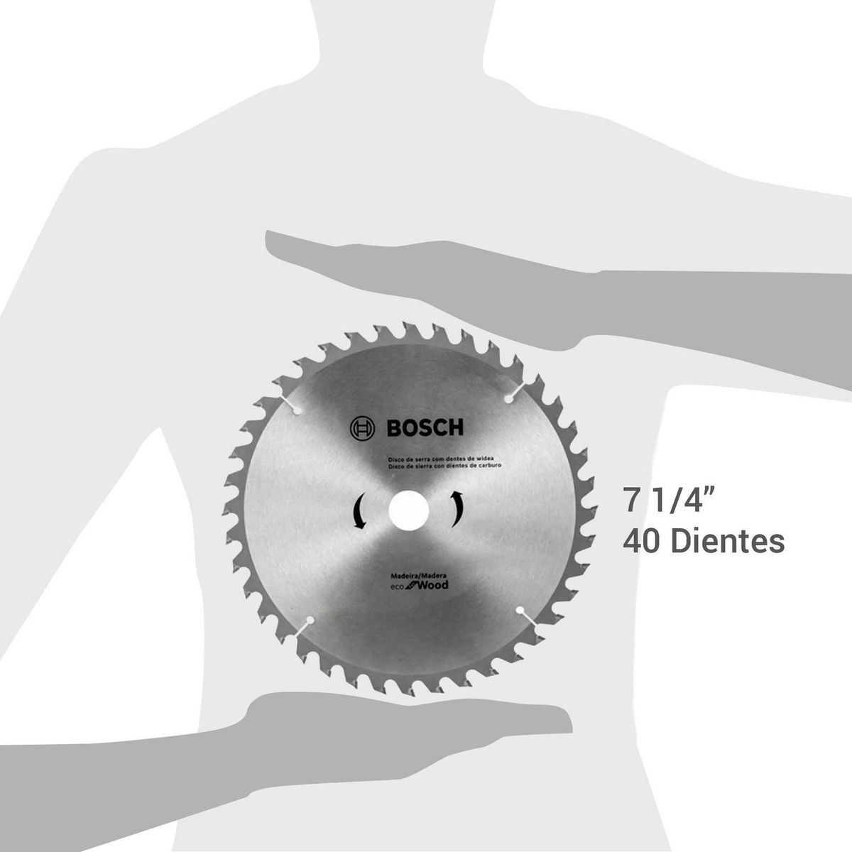 BOSCH - Disco de sierra circular 7 1/4" 40 dientes eco