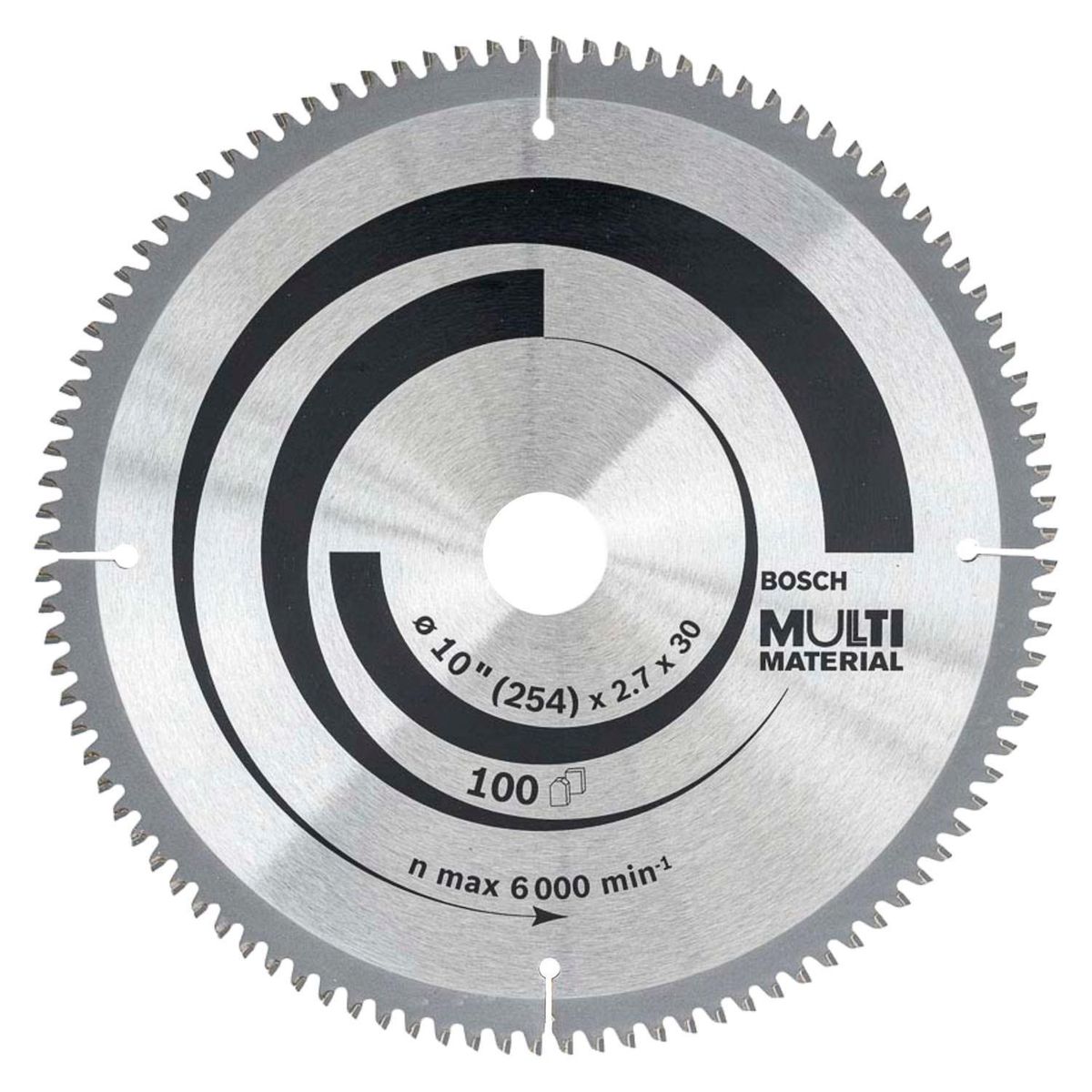 BOSCH - Disco de sierra circular 10" 100 dientes multimaterial