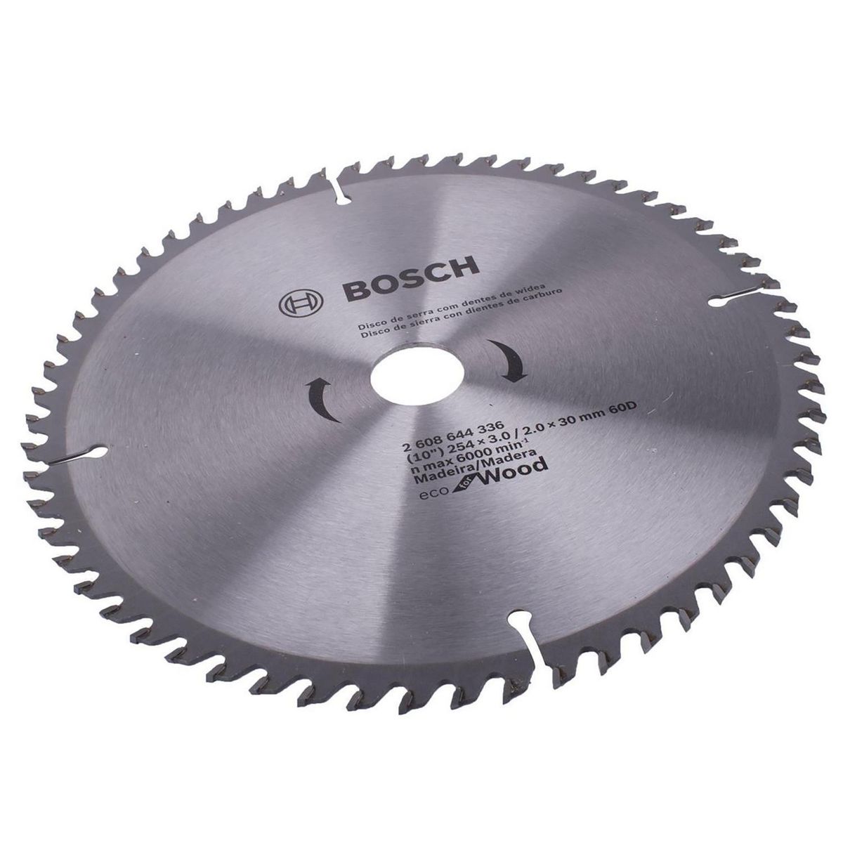 BOSCH - Disco de sierra circular 10" 60 dientes eco