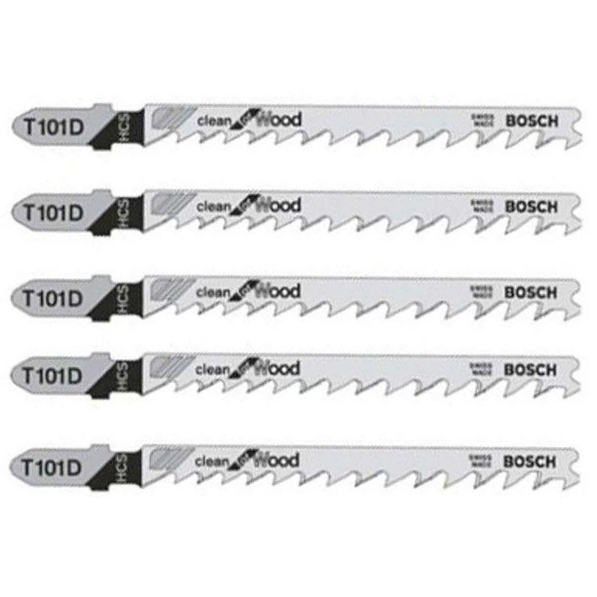 BOSCH - Hoja para sierra caladora T101D 5 unidades