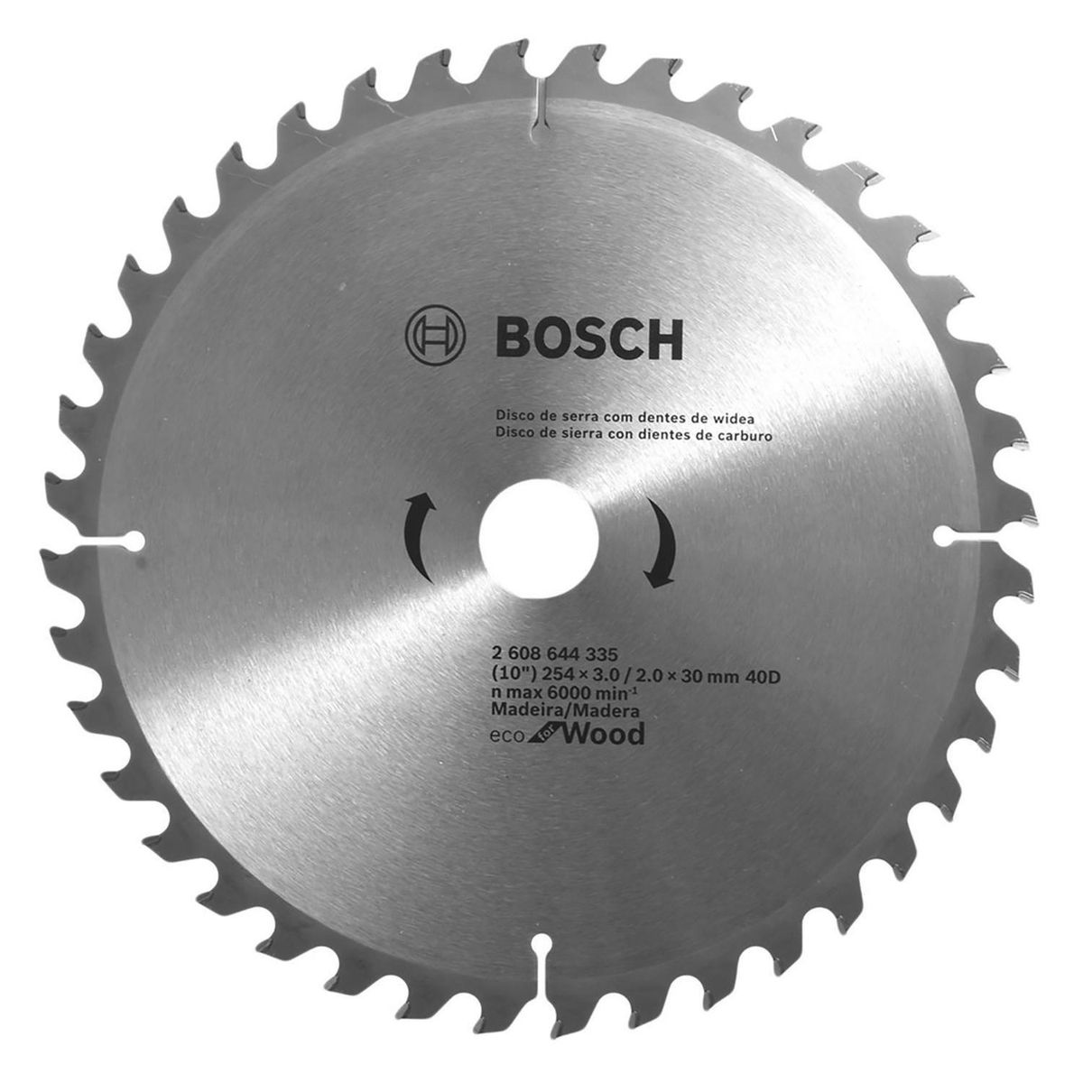 BOSCH - Disco de sierra circular 10" 80 dientes eco