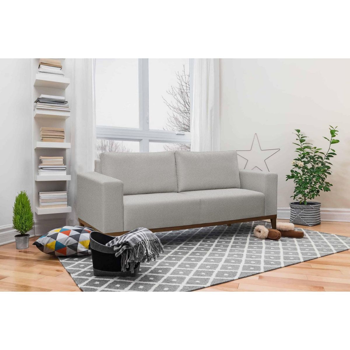 AR DESIGN - Sofá 3 cuerpos Capri 180x80x85 cm Beige