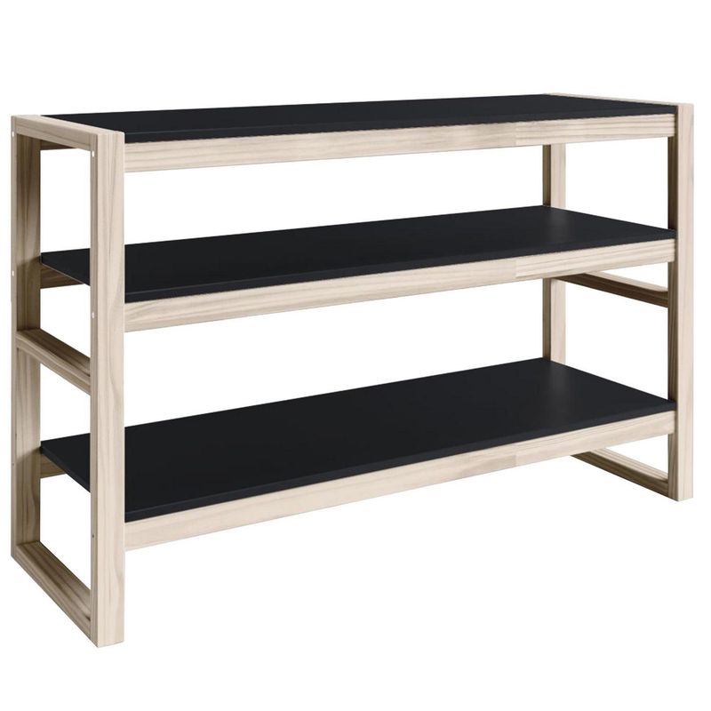AR DESIGN - Estante Aspen Madera 3 Nivel(es) 120x75x40 cm Negro/Roble Claro