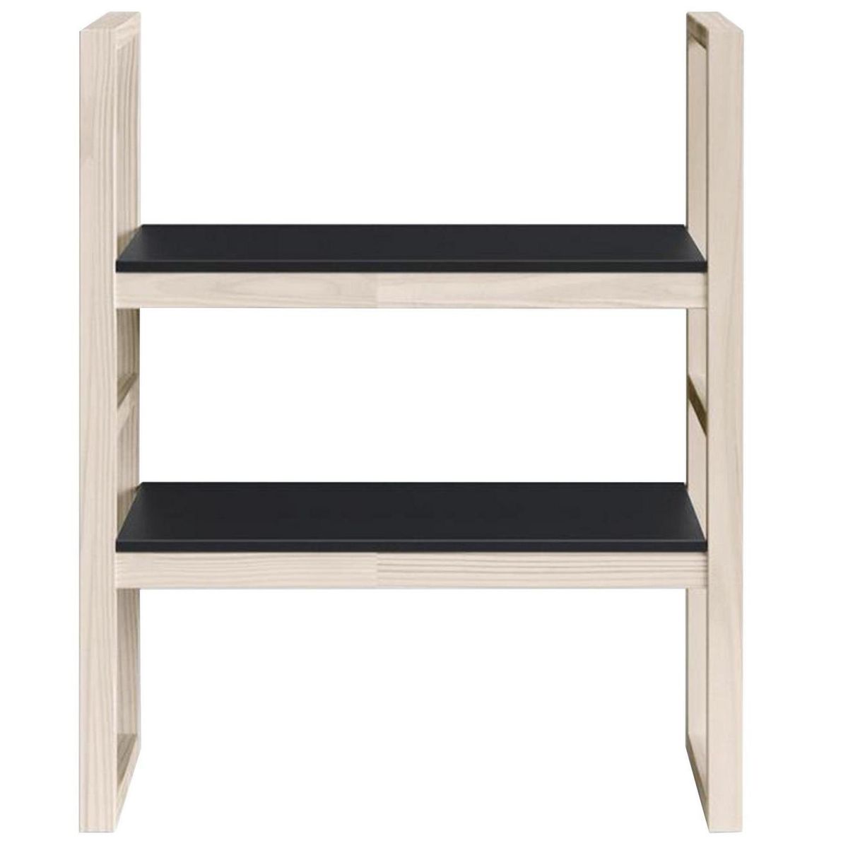 AR DESIGN - Estante Aspen Madera 2 Nivel(es) 80x97x40 cm Negro/Roble Claro