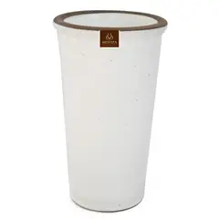 MESTIZA - Florero ceramica blanco 20cm