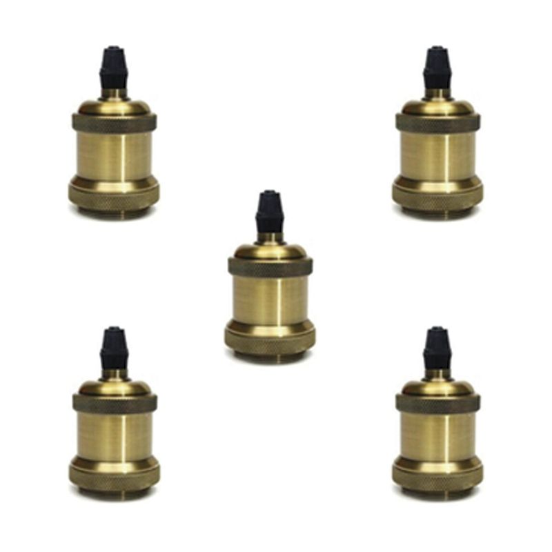 HB LEDS - Pack 5 Soquetes E-27 Retro Dorado Vintage