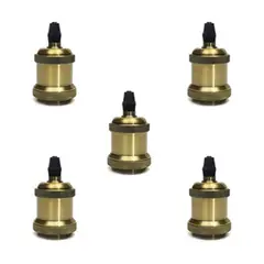 HB LEDS - Pack 5 Soquetes E-27 Retro Dorado Vintage